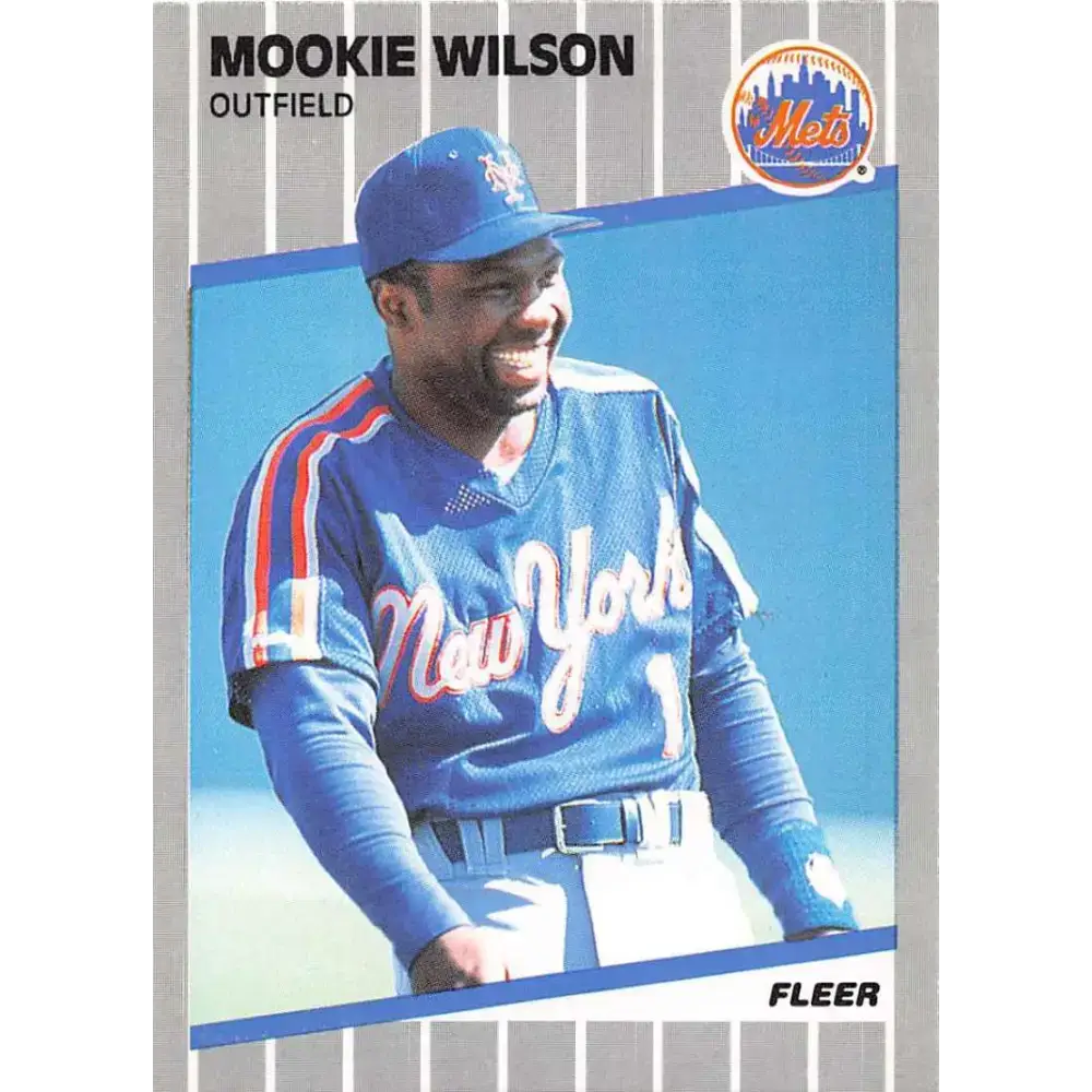 1989 Fleer #52 Mookie Wilson EX Excellent New York Mets Baseball Card - Baseball Card Single