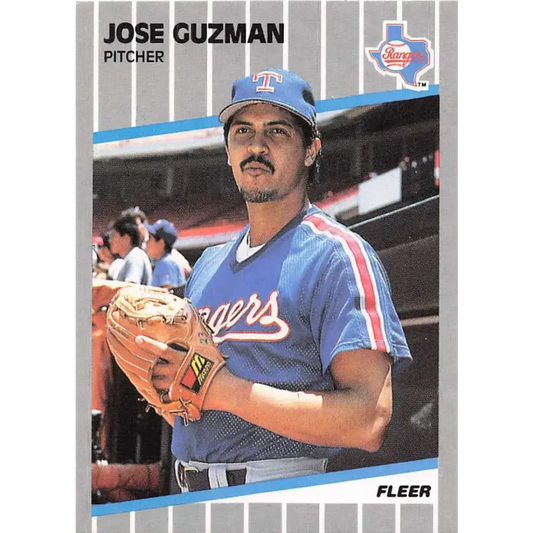 1989 Fleer #520 Jose Guzman EX Excellent Texas Rangers Baseball Card - Baseball Card Single