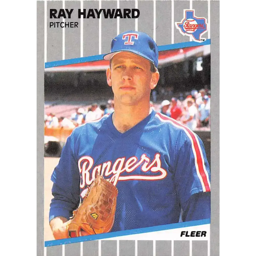 1989 Fleer #521 Ray Hayward EX Excellent Texas Rangers Baseball Card - Baseball Card Single