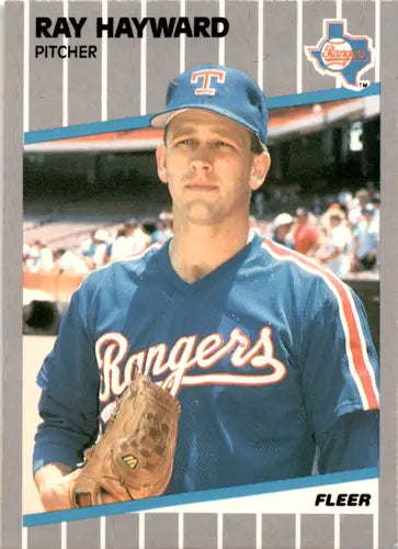 Original gloss Ray Hayward baseball card from 1989 Fleer featuring Ray Hayward and Simply Sandoval