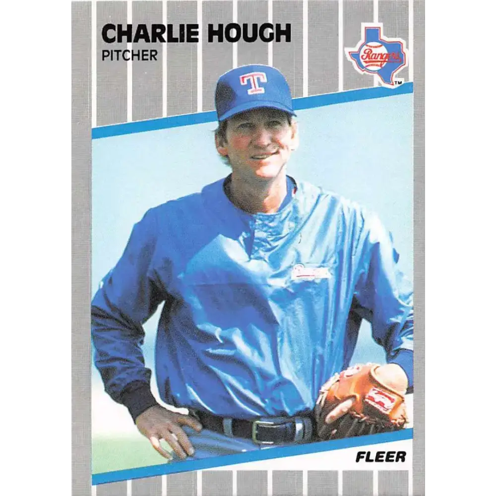 1989 Fleer #522 Charlie Hough EX Excellent Texas Rangers Baseball Card - Baseball Card Single