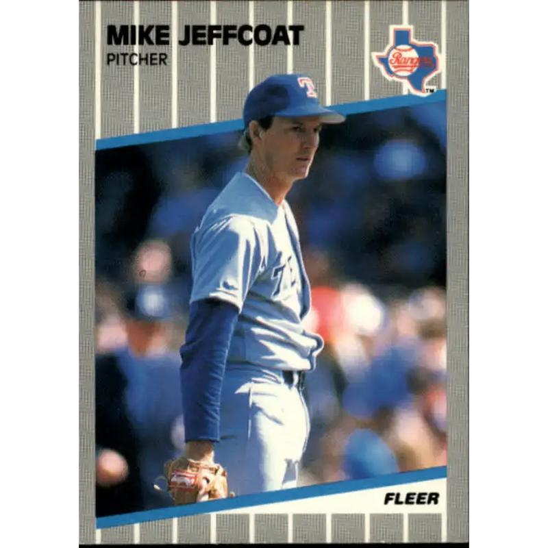 1989 Fleer #524 Mike Jeffcoat EX Excellent Texas Rangers Baseball Card - Baseball Card Single