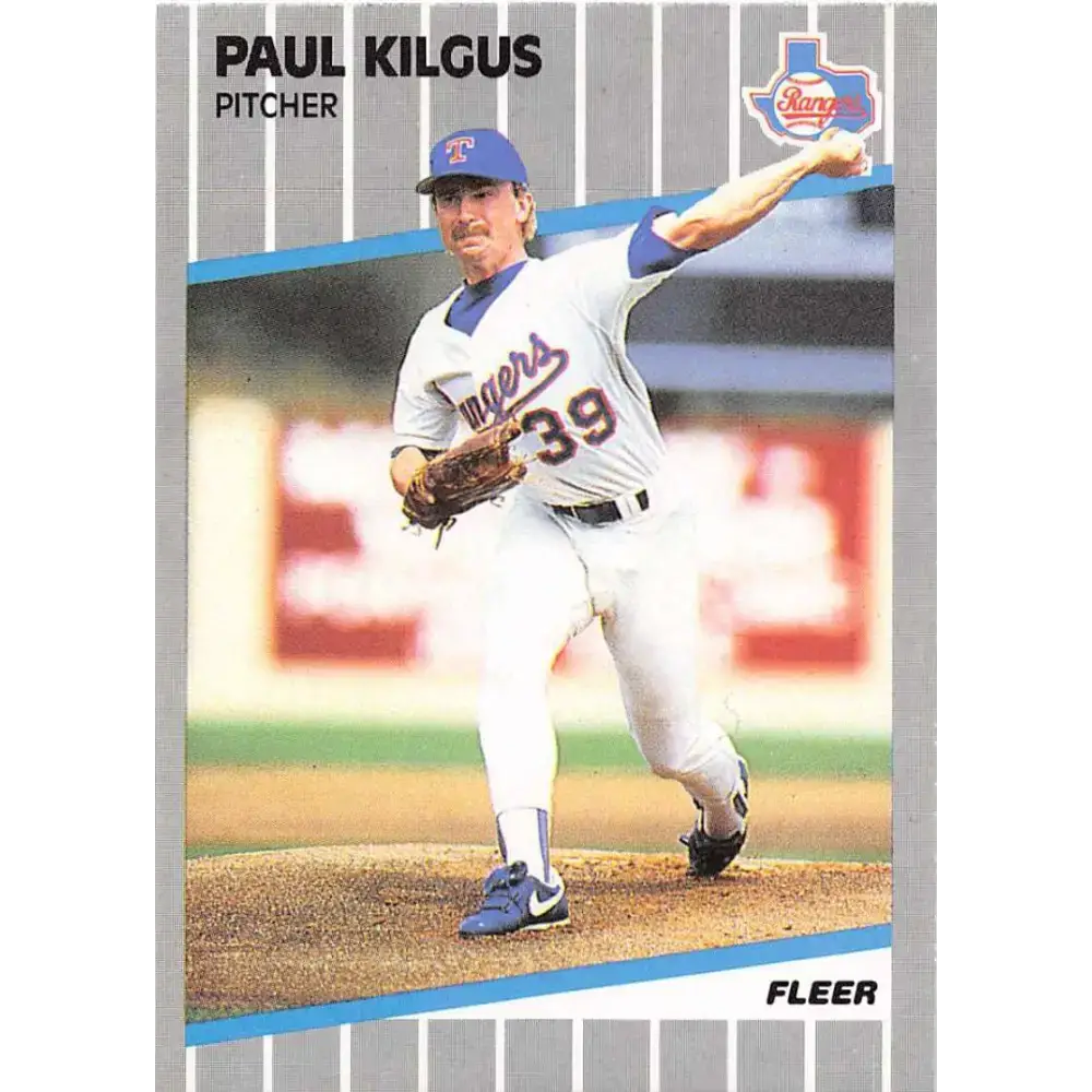 1989 Fleer #525 Paul Kilgus EX Excellent Texas Rangers Baseball Card - Baseball Card Single