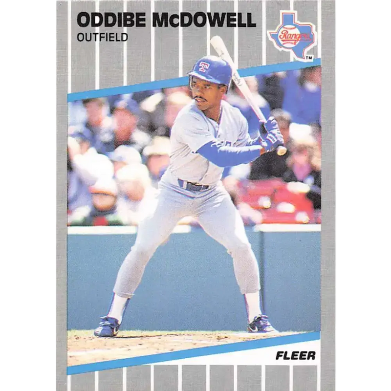 1989 Fleer #528 Oddibe McDowell EX Excellent Texas Rangers Baseball Card - Baseball Card Single