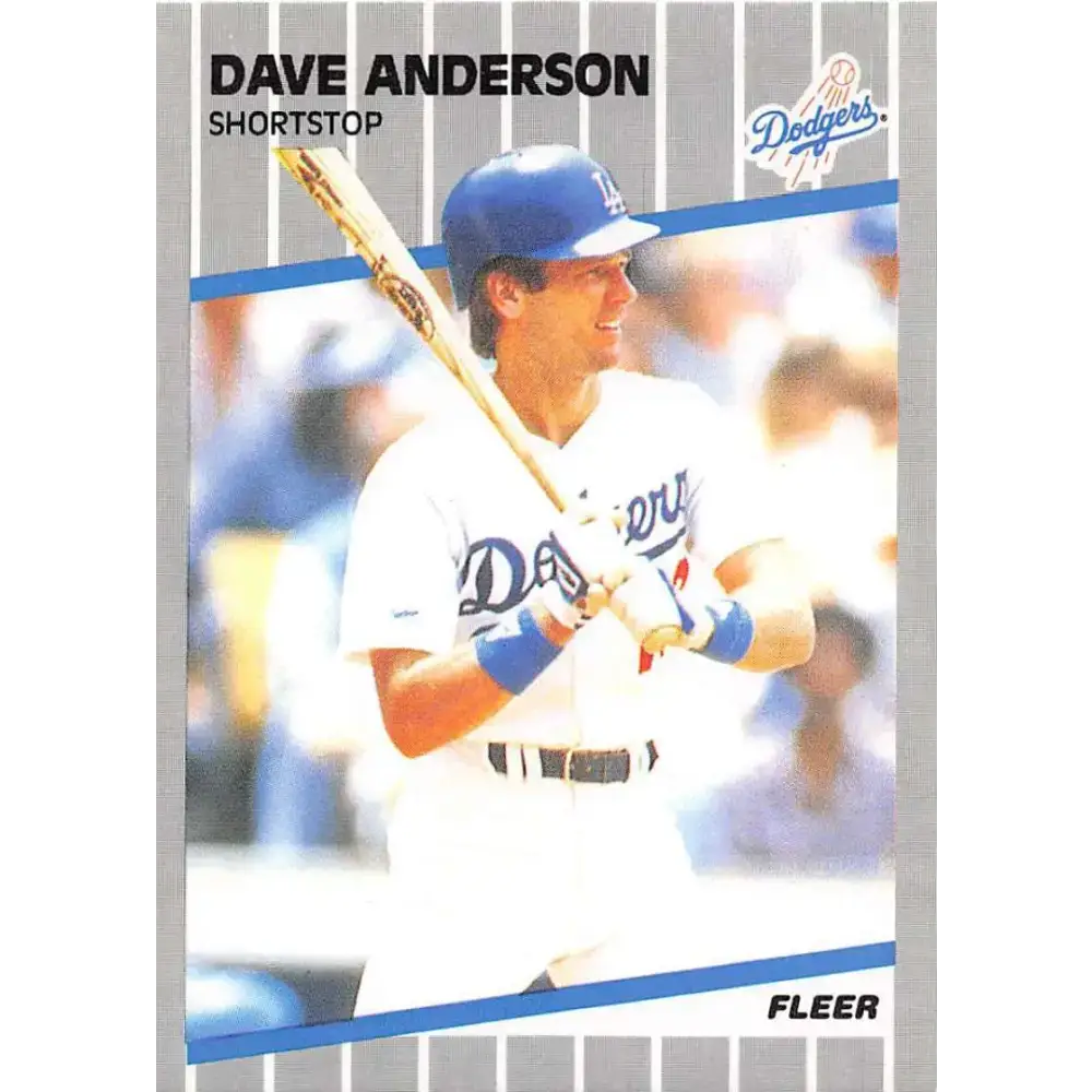 1989 Fleer #53 Dave Anderson EX Excellent Los Angeles Dodgers Baseball Card - Baseball Card Single