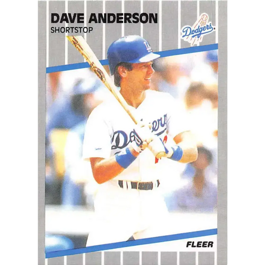 1989 Fleer #53 Dave Anderson EX Excellent Los Angeles Dodgers Baseball Card