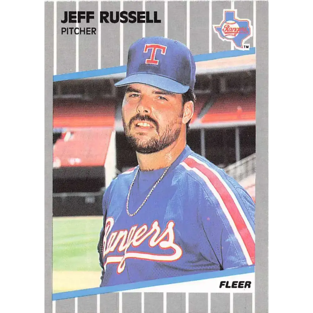 1989 Fleer #531 Jeff Russell EX Excellent Texas Rangers Baseball Card - Baseball Card Single