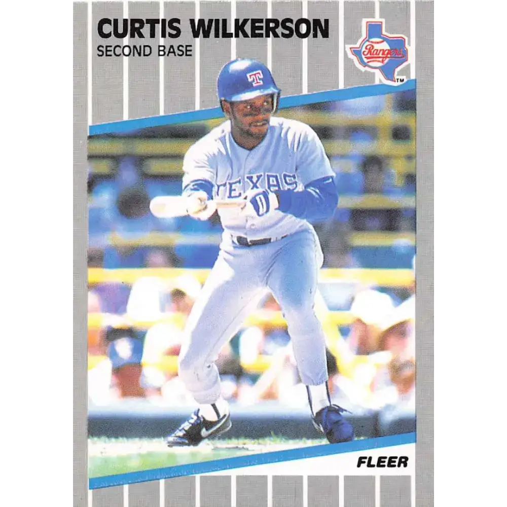 1989 Fleer #535 Curtis Wilkerson EX Excellent Texas Rangers Baseball Card - Baseball Card Single