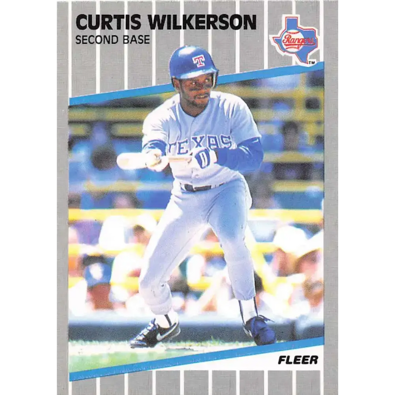 1989 Fleer #535 Curtis Wilkerson EX Excellent Texas Rangers Baseball Card - Baseball Card Single