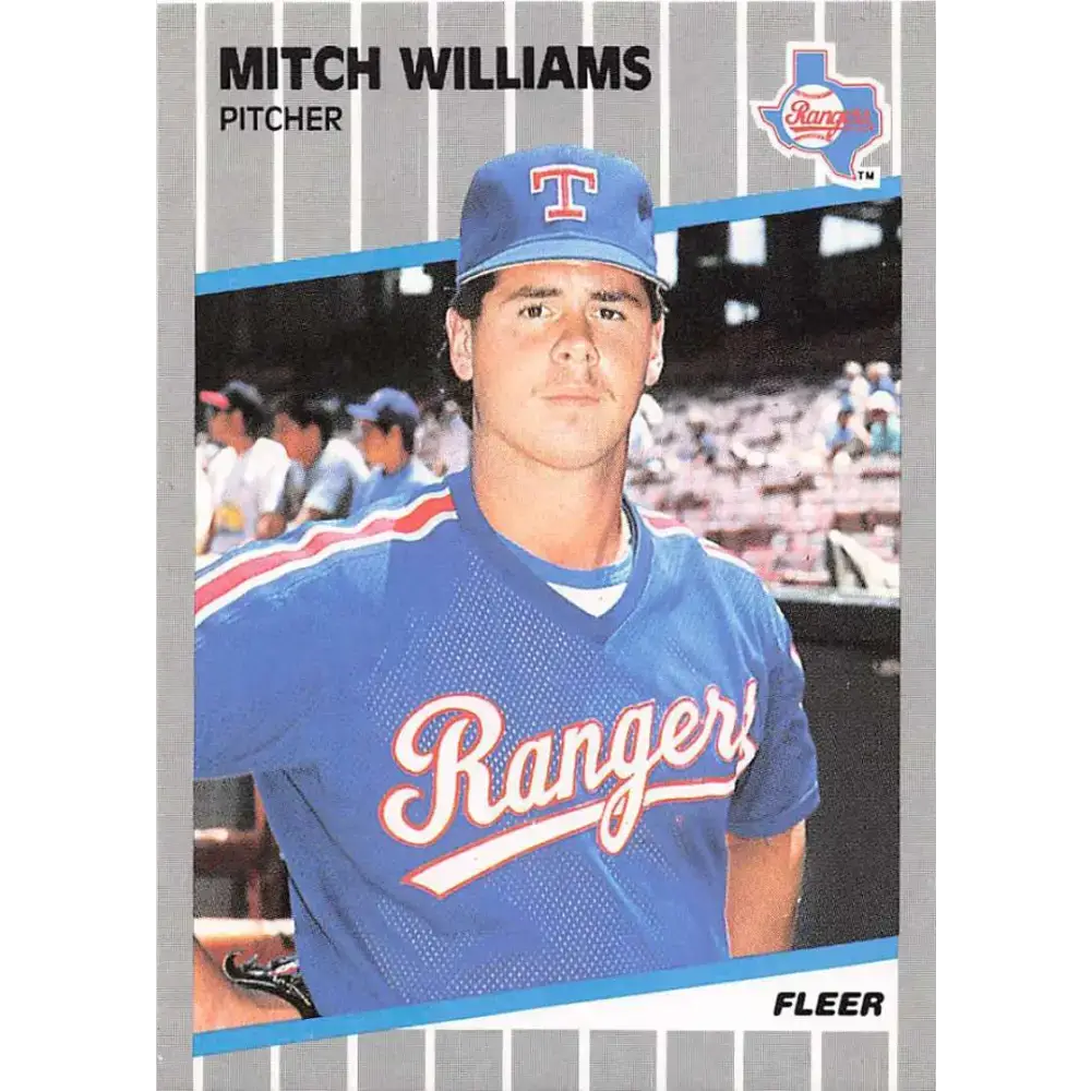 1989 Fleer #536 Mitch Williams EX Excellent Texas Rangers Baseball Card - Baseball Card Single
