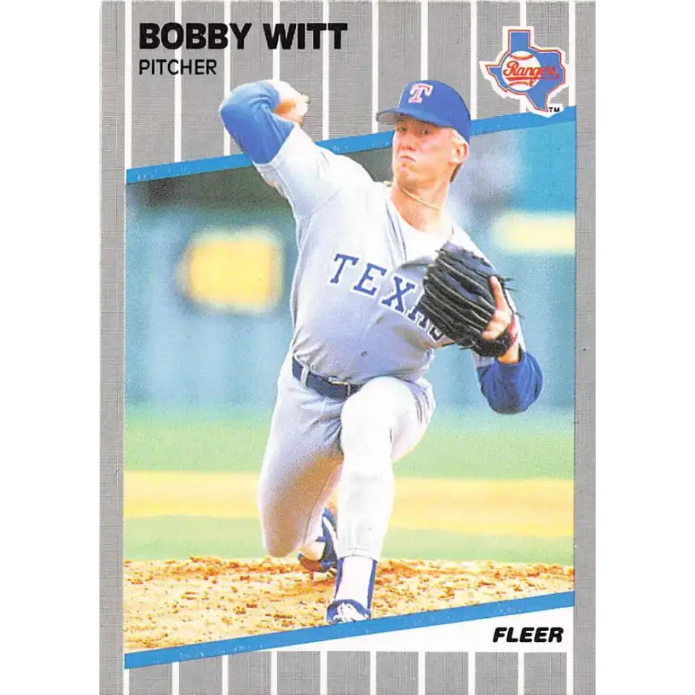 1989 Fleer #537 Bobby Witt EX Excellent Texas Rangers Baseball Card - Baseball Card Single