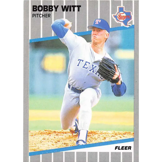 1989 Fleer #537 Bobby Witt EX Excellent Texas Rangers Baseball Card - Baseball Card Single