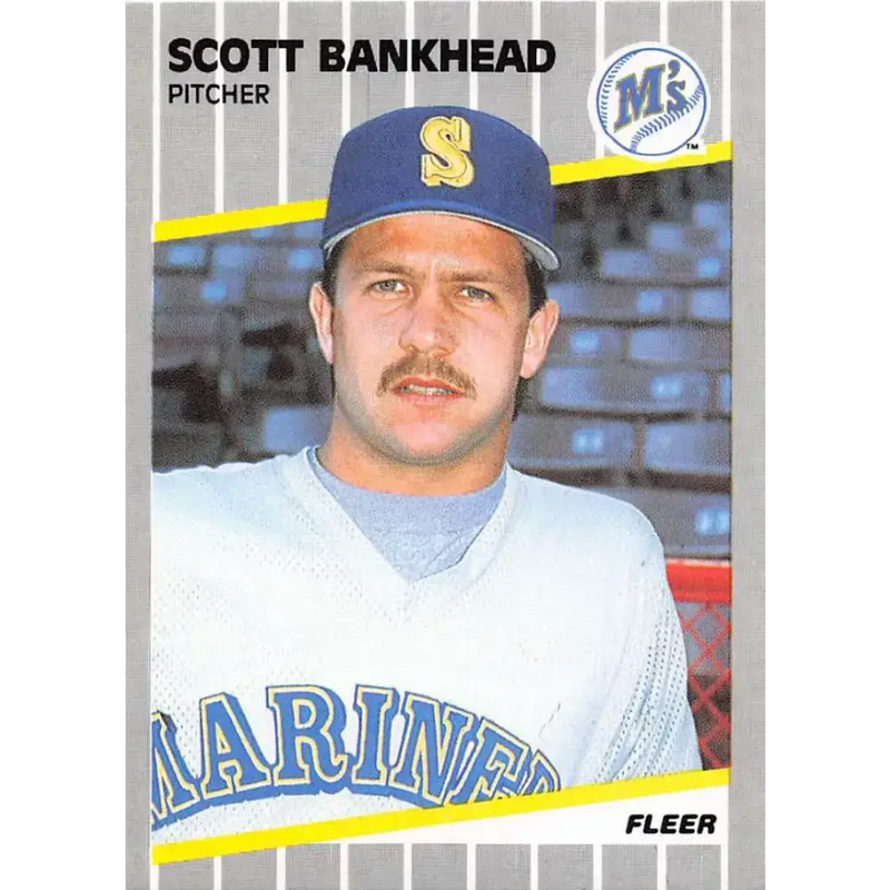 1989 Fleer #539 Scott Bankhead EX Excellent Seattle Mariners Baseball Card - Baseball Card Single