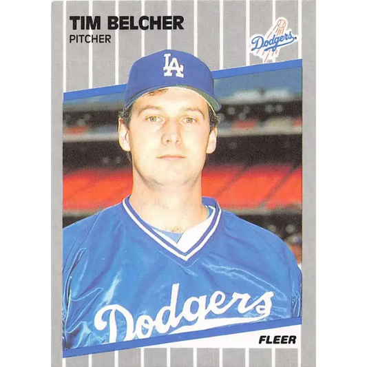 1989 Fleer #54 Tim Belcher EX Excellent Los Angeles Dodgers Baseball Card