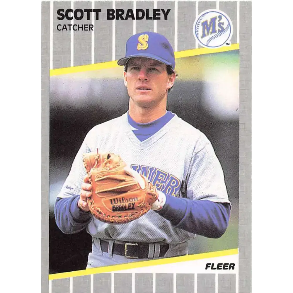 1989 Fleer #540 Scott Bradley EX Excellent Seattle Mariners Baseball Card - Baseball Card Single