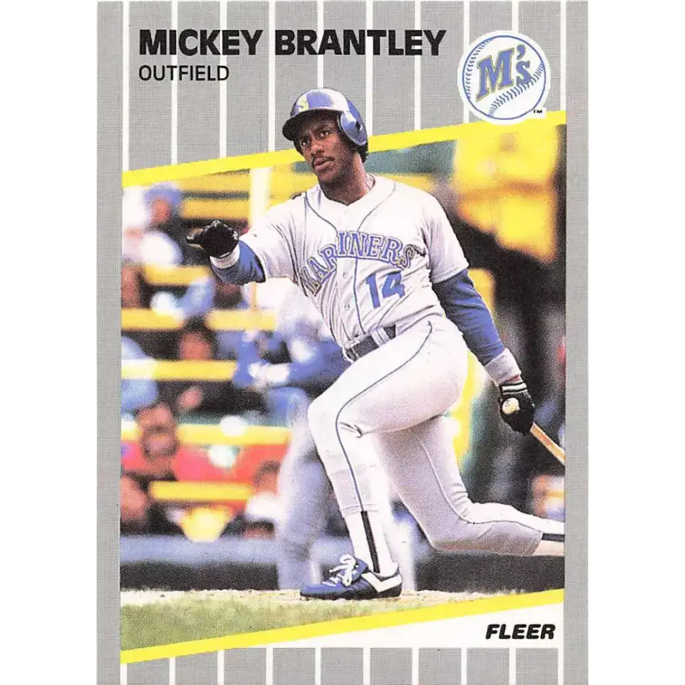 1989 Fleer #541 Mickey Brantley EX Excellent Seattle Mariners Baseball Card - Baseball Card Single