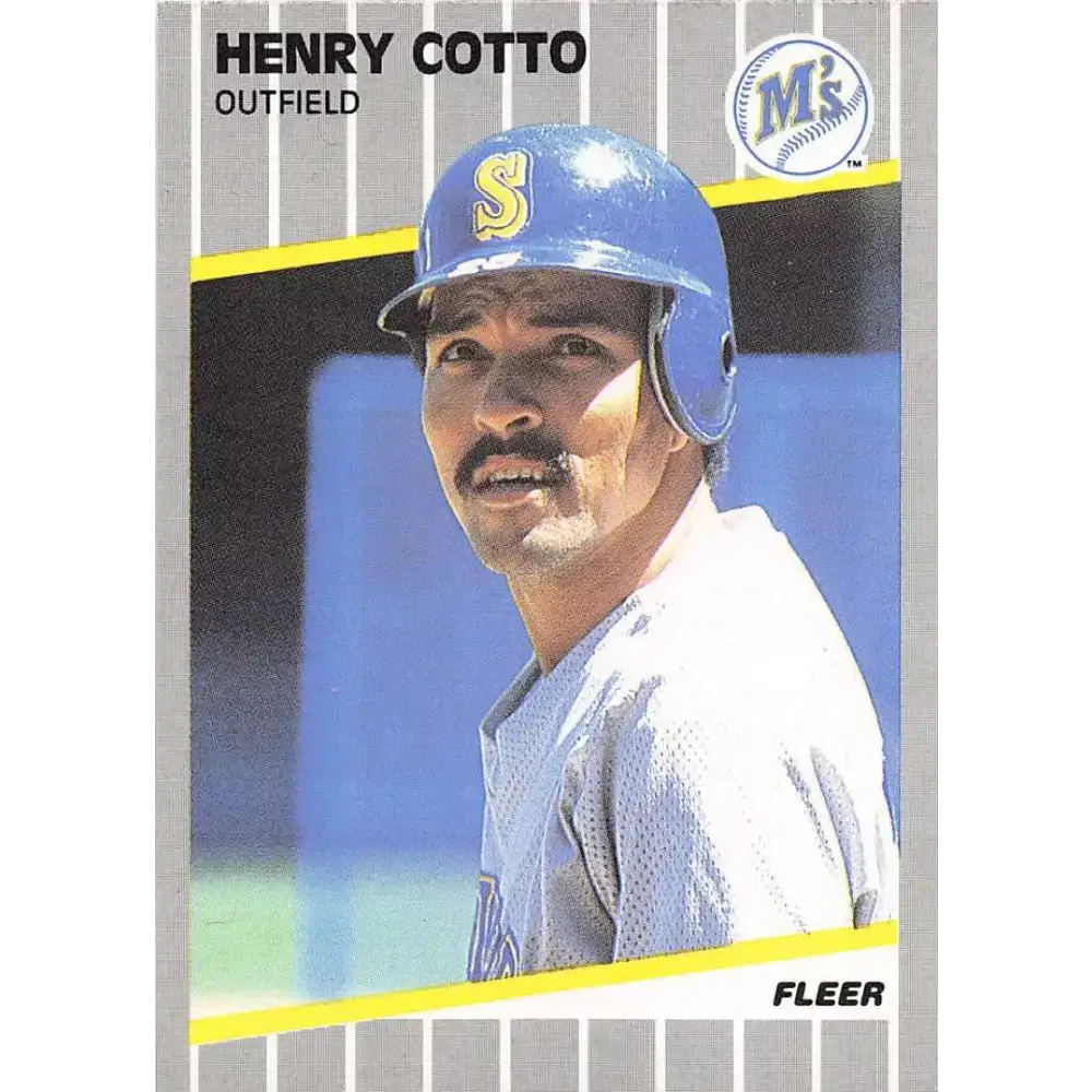 1989 Fleer #545 Henry Cotto EX Excellent Seattle Mariners Baseball Card - Baseball Card Single