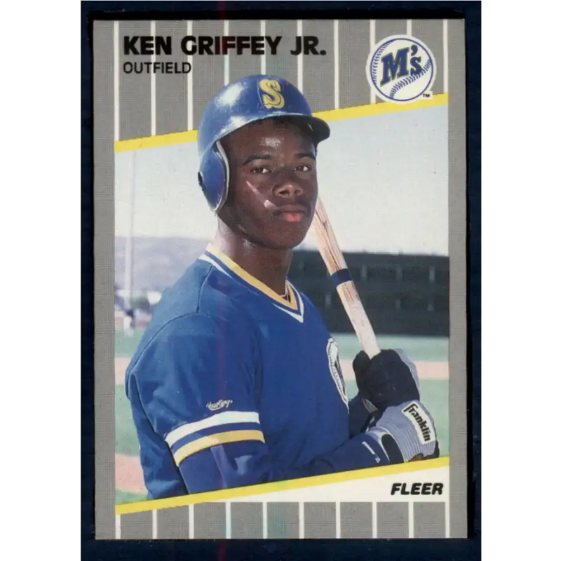1989 Fleer #548 Ken Griffey Jr. EX Excellent RC Rookie Seattle Mariners Baseball Card - Baseball Card Single