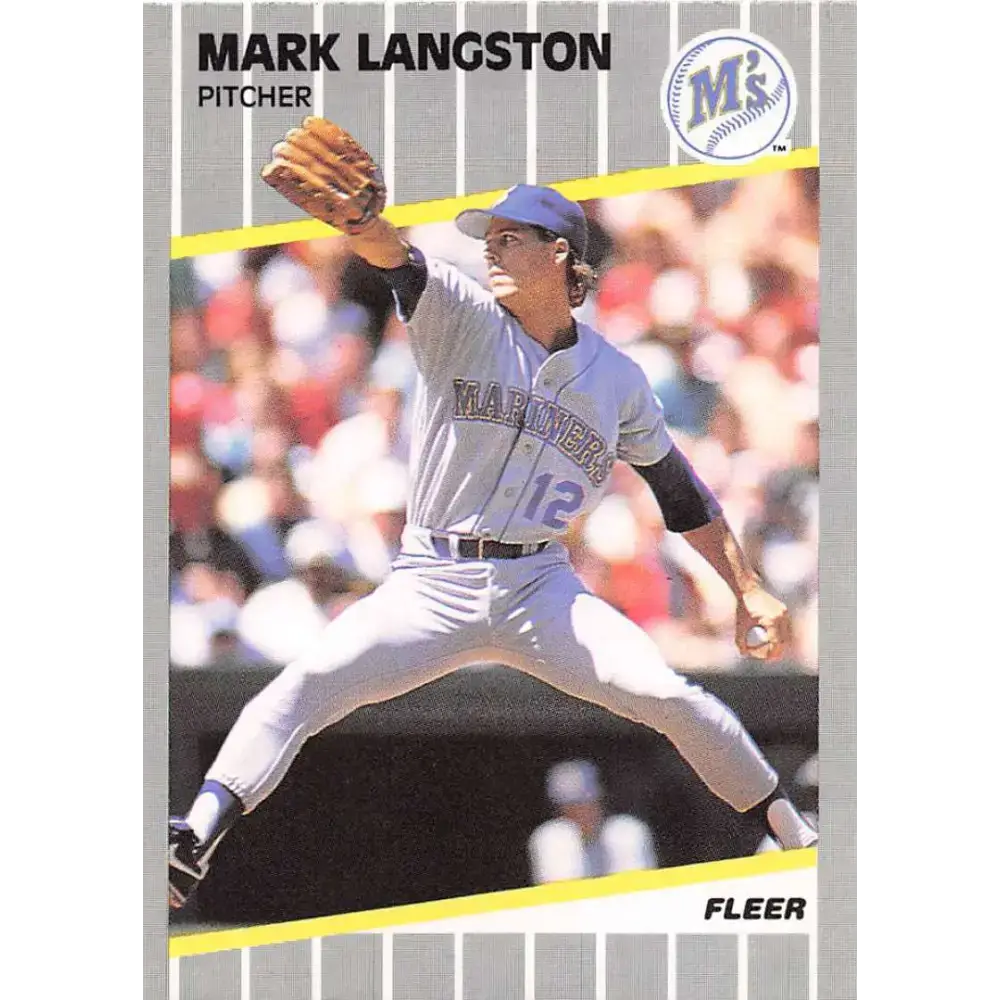 1989 Fleer #551 Mark Langston EX Excellent Seattle Mariners Baseball Card - Baseball Card Single