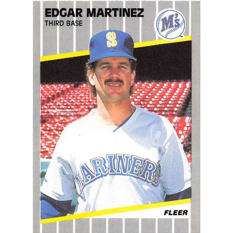 1989 Fleer #552 Edgar Martinez EX Excellent Seattle Mariners Baseball Card - Baseball Card Single