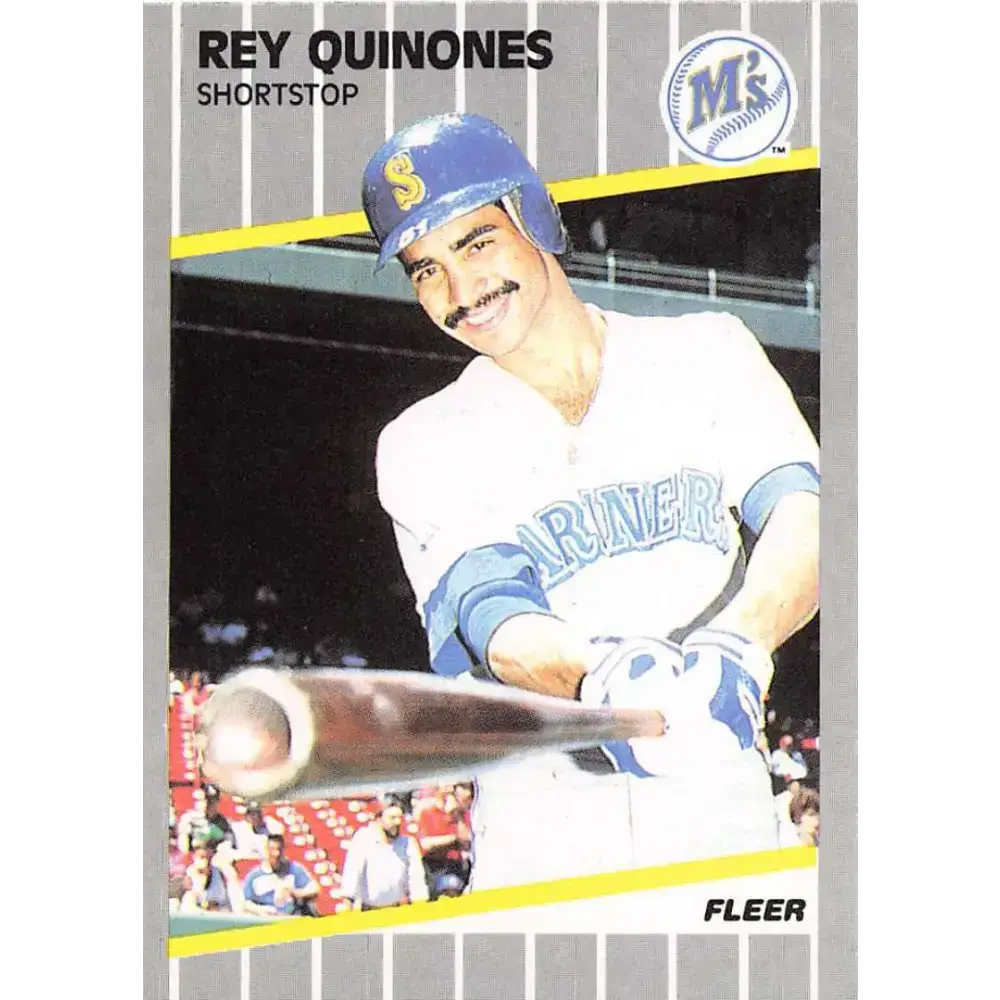 1989 Fleer #556 Rey Quinones EX Excellent Seattle Mariners Baseball Card - Baseball Card Single