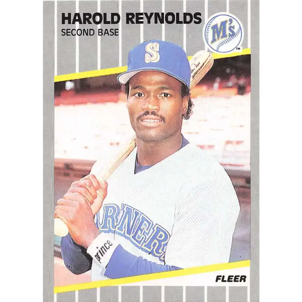 1989 Fleer #558 Harold Reynolds EX Excellent Seattle Mariners Baseball Card - Baseball Card Single