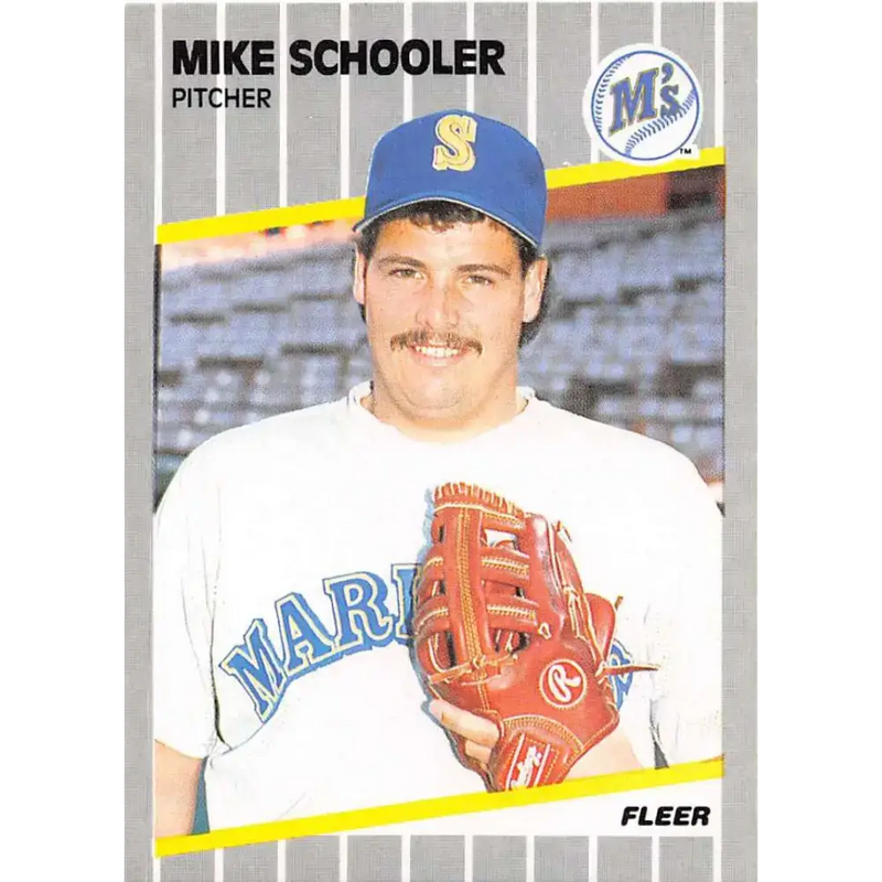 1989 Fleer #559 Mike Schooler EX Excellent Seattle Mariners Baseball Card - Baseball Card Single