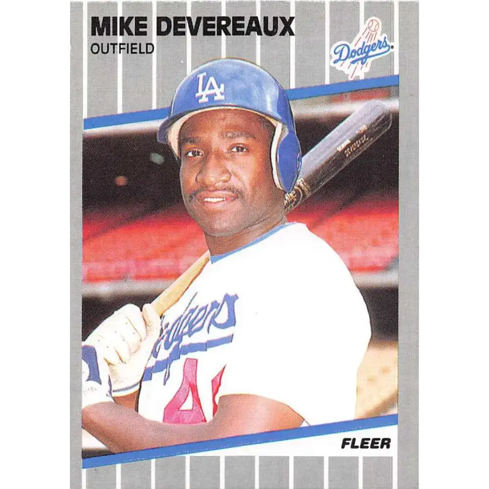 1989 Fleer #56 Mike Devereaux EX Excellent Los Angeles Dodgers Baseball Card