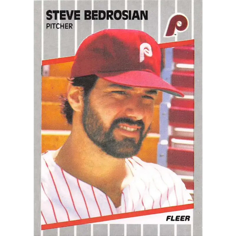 1989 Fleer #562 Steve Bedrosian EX Excellent Philadelphia Phillies Baseball Card