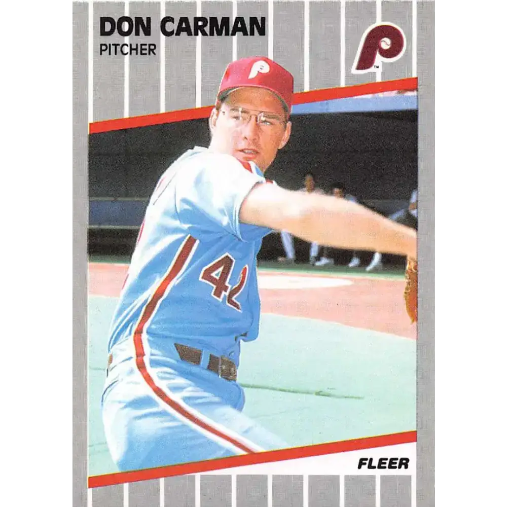 1989 Fleer #564 Don Carman EX Excellent Philadelphia Phillies Baseball Card - Baseball Card Single