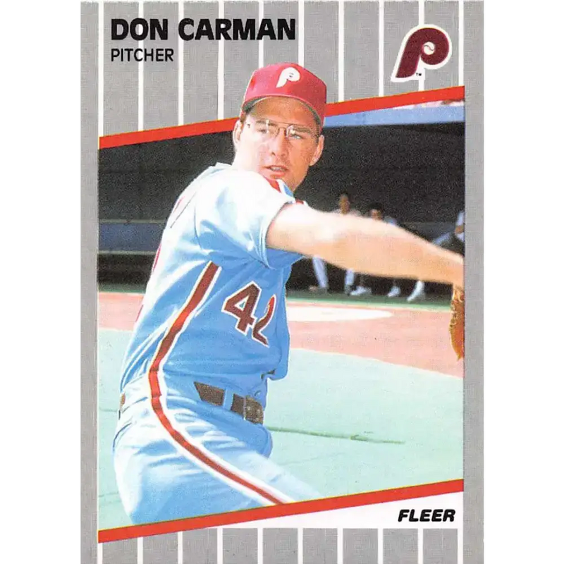 1989 Fleer #564 Don Carman EX Excellent Philadelphia Phillies Baseball Card - Baseball Card Single