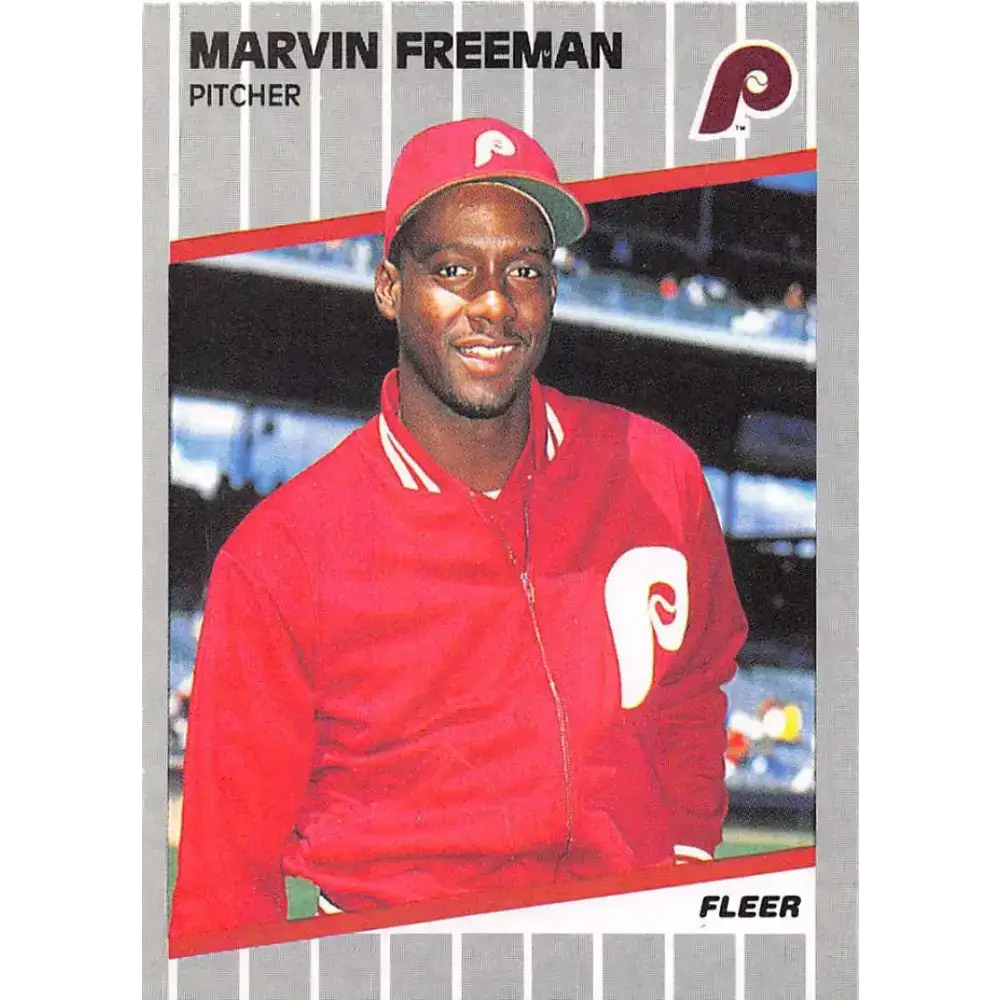 1989 Fleer #566 Marvin Freeman EX Excellent Philadelphia Phillies Baseball Card - Baseball Card Single
