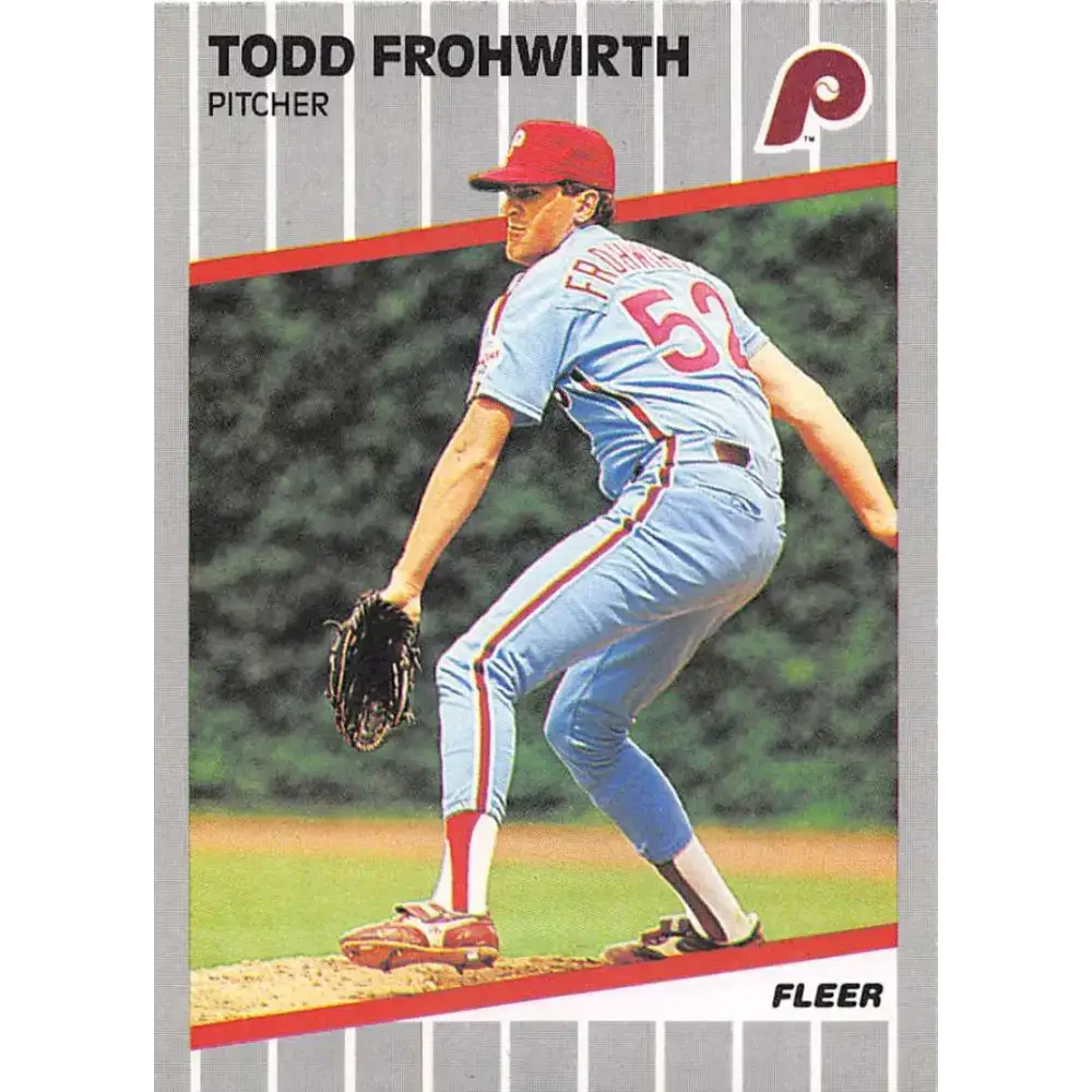 1989 Fleer #567 Todd Frohwirth EX Excellent Philadelphia Phillies Baseball Card - Baseball Card Single
