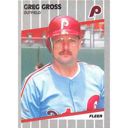 1989 Fleer #568 Greg Gross EX Excellent Philadelphia Phillies Baseball Card