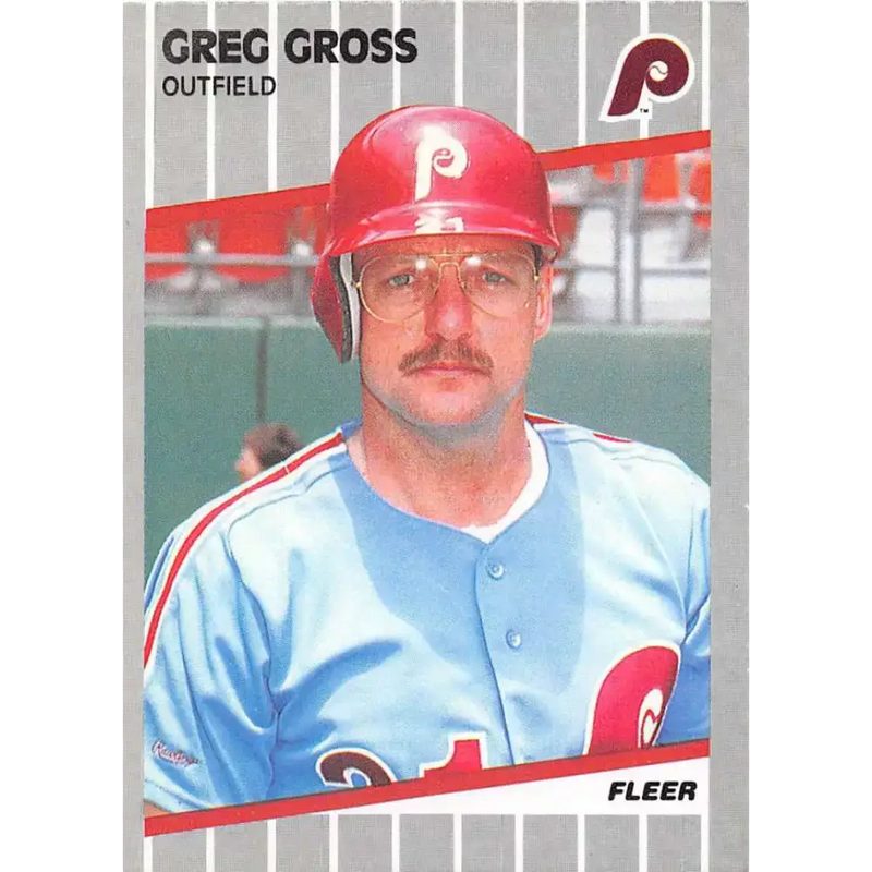 1989 Fleer #568 Greg Gross EX Excellent Philadelphia Phillies Baseball Card - Baseball Card Single