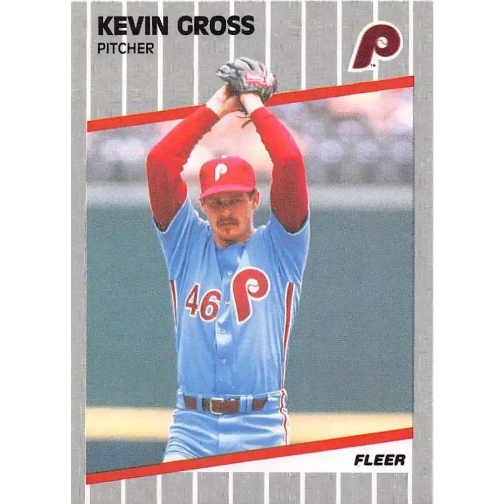 1989 Fleer #569 Kevin Gross EX Excellent Philadelphia Phillies Baseball Card - Baseball Card Single