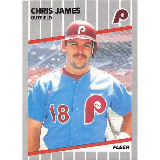 1989 Fleer #572 Chris James EX Excellent Philadelphia Phillies Baseball Card