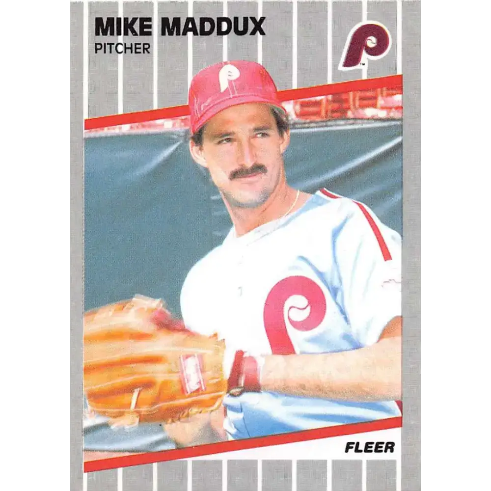 1989 Fleer #576 Mike Maddux EX Excellent Philadelphia Phillies Baseball Card - Baseball Card Single