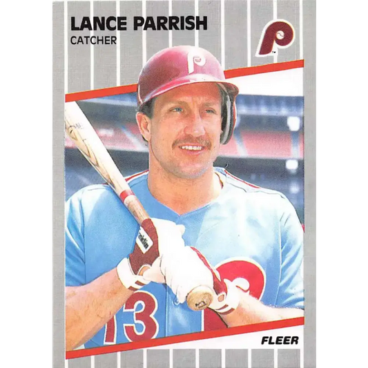 1989 Fleer #578 Lance Parrish EX Excellent Philadelphia Phillies Baseball Card