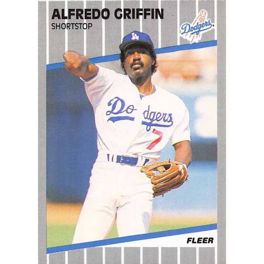 1989 Fleer #58 Alfredo Griffin EX Excellent Los Angeles Dodgers Baseball Card