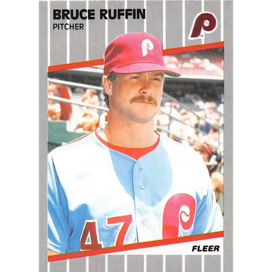 1989 Fleer #580 Bruce Ruffin EX Excellent Philadelphia Phillies Baseball Card