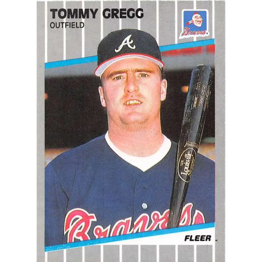 1989 Fleer #592 Tommy Gregg EX Excellent Atlanta Braves Baseball Card
