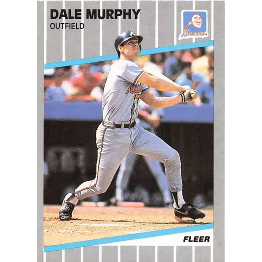 1989 Fleer #596 Dale Murphy EX Excellent Atlanta Braves Baseball Card