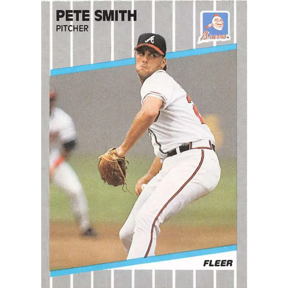 1989 Fleer #600 Pete Smith EX Excellent Atlanta Braves Baseball Card - Baseball Card Single