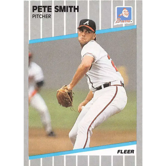 1989 Fleer #600 Pete Smith EX Excellent Atlanta Braves Baseball Card