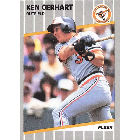 1989 Fleer #609 Ken Gerhart EX Excellent Baltimore Orioles Baseball Card - Baseball Card Single