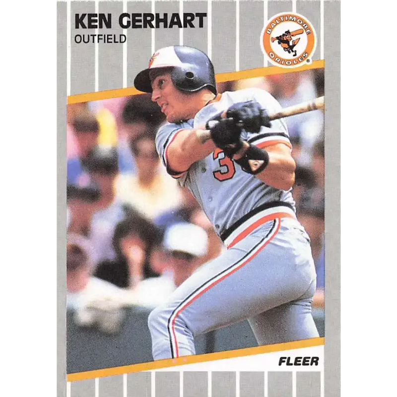 1989 Fleer #609 Ken Gerhart EX Excellent Baltimore Orioles Baseball Card - Baseball Card Single