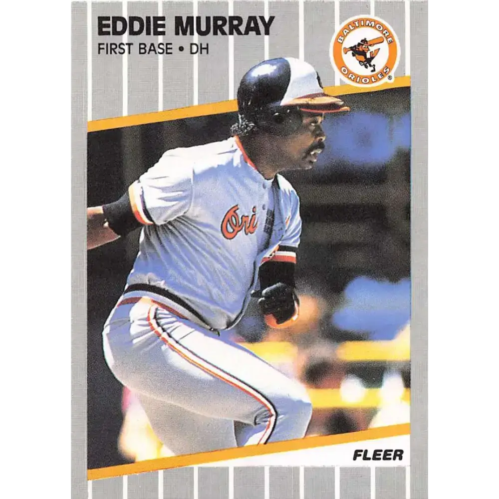 1989 Fleer #611 Eddie Murray EX Excellent Baltimore Orioles Baseball Card - Baseball Card Single