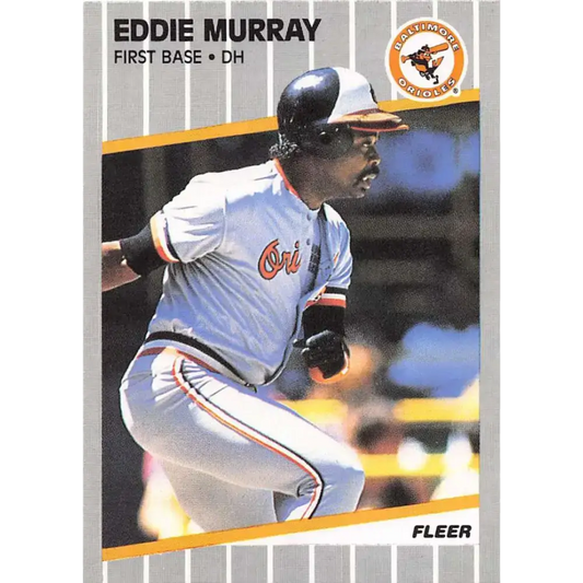 1989 Fleer #611 Eddie Murray EX Excellent Baltimore Orioles Baseball Card - Baseball Card Single