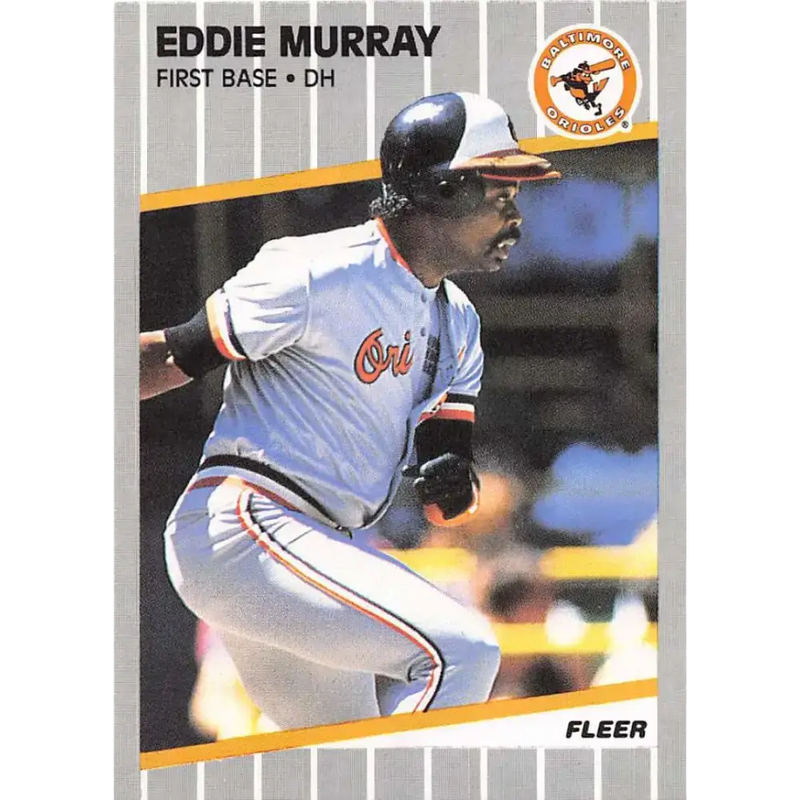 1989 Fleer #611 Eddie Murray EX Excellent Baltimore Orioles Baseball Card - Baseball Card Single